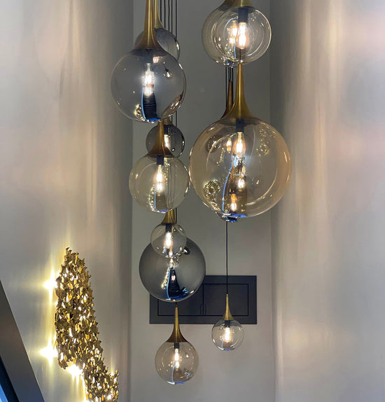 Karatay Honey Glass Pendant Light Chandelier 25 Cm