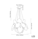 Gana White Frosted Glass Antique Chandelier 50 Cm - Heka Lighting & Trading Limited
