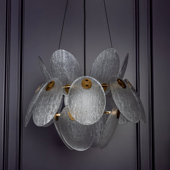 Gana White Frosted Glass Antique Chandelier 50 Cm