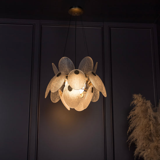 Gana White Frosted Glass Antique Chandelier 50 Cm
