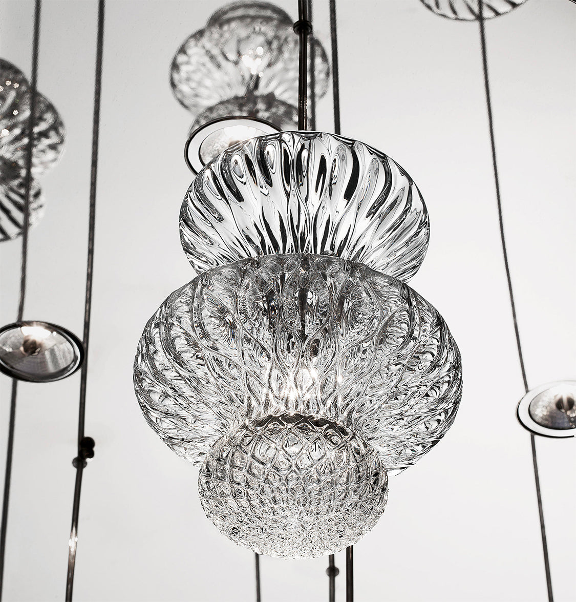 Lange Transparent Glass Antique E14 Pendant Light Chandelier 20 Cm - Heka Lighting & Trading Limited