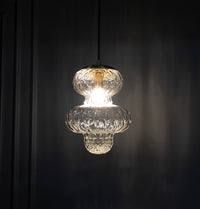 Lange Transparent Glass Antique E27 Pendant Light Chandelier 25 Cm - Heka Lighting & Trading Limited