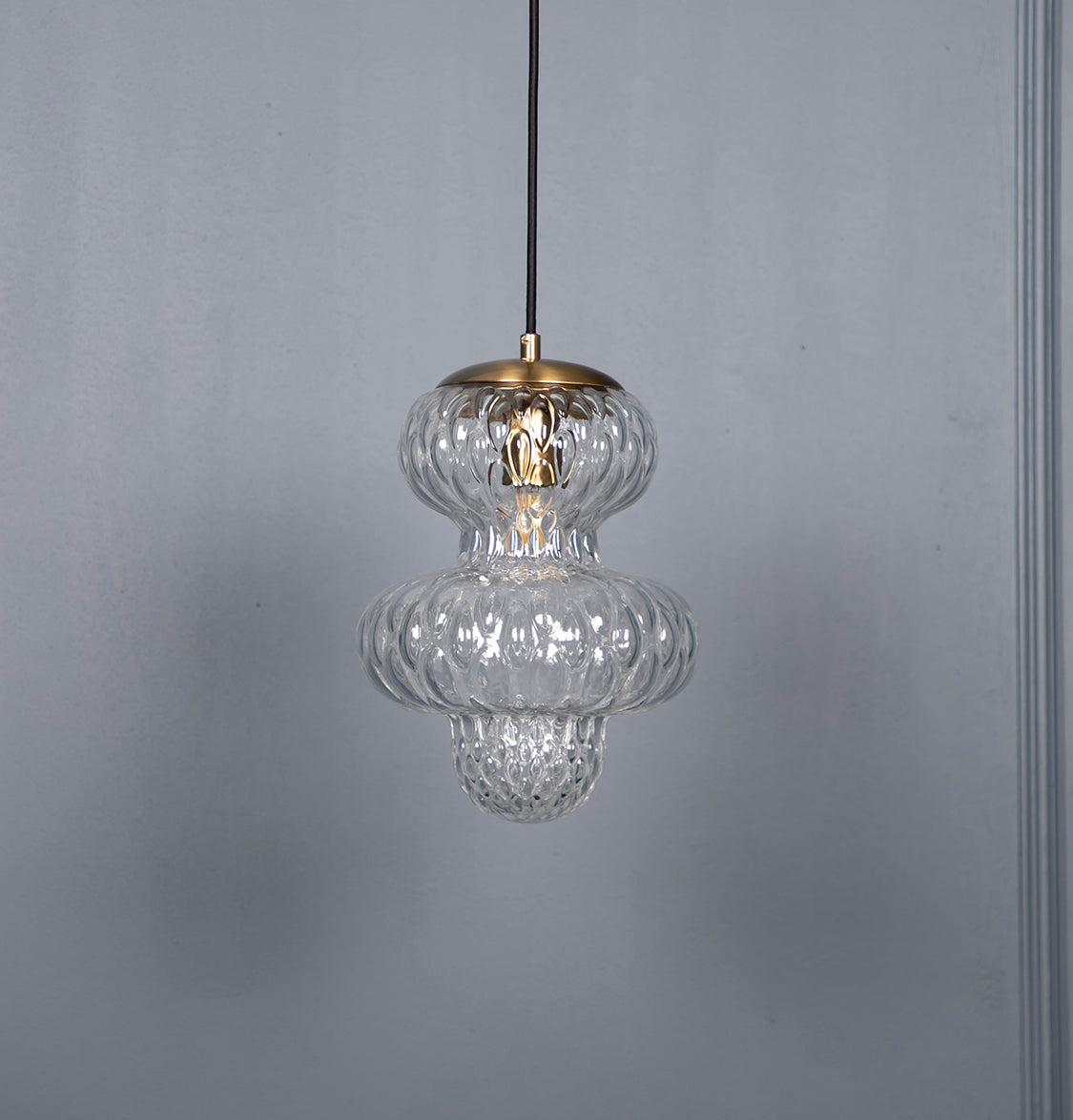Lange Transparent Glass Antique E27 Pendant Light Chandelier 25 Cm - Heka Lighting & Trading Limited