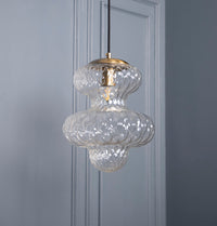 Lange Transparent Glass Antique E27 Pendant Light Chandelier 30Cm - Heka Lighting & Trading Limited