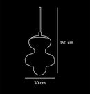 Lange Transparent Glass Antique E27 Pendant Light Chandelier 30Cm - Heka Lighting & Trading Limited