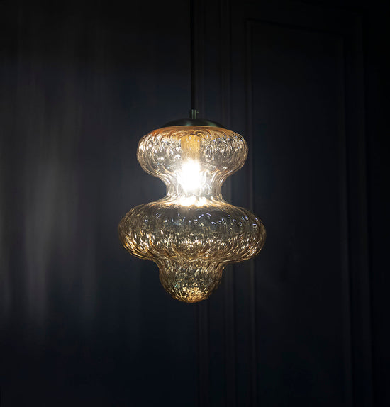 Lange Honey Glass Antique Pendant Light Chandelier 30 Cm