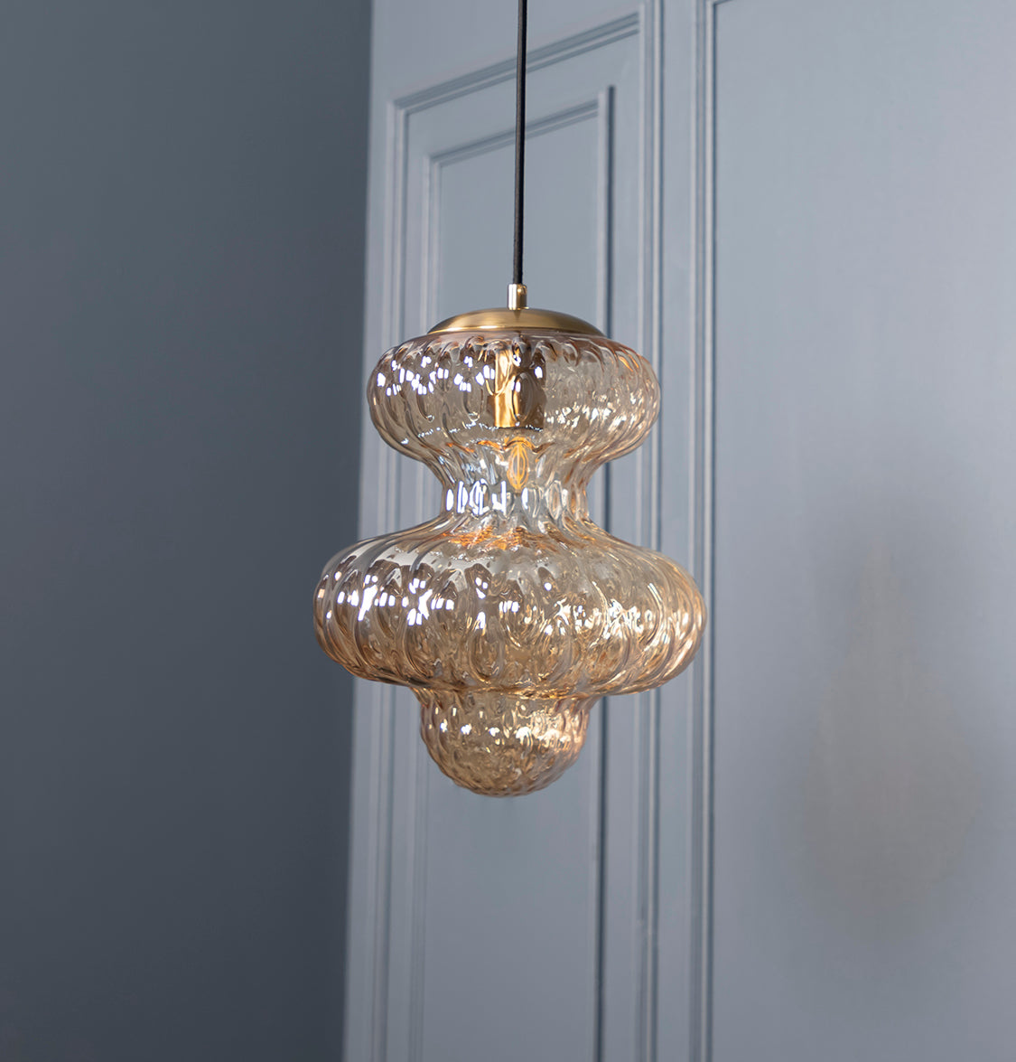 Lange Honey Glass Antique Pendant Light Chandelier 30 Cm - Heka Lighting & Trading Limited