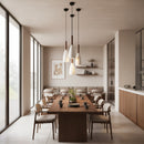 Zada Single White Concrete E27 Pendant Light Chandelier