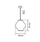 Orion Soft Touch White Pendant Light Chandelier 30 Cm - Heka Lighting & Trading Limited