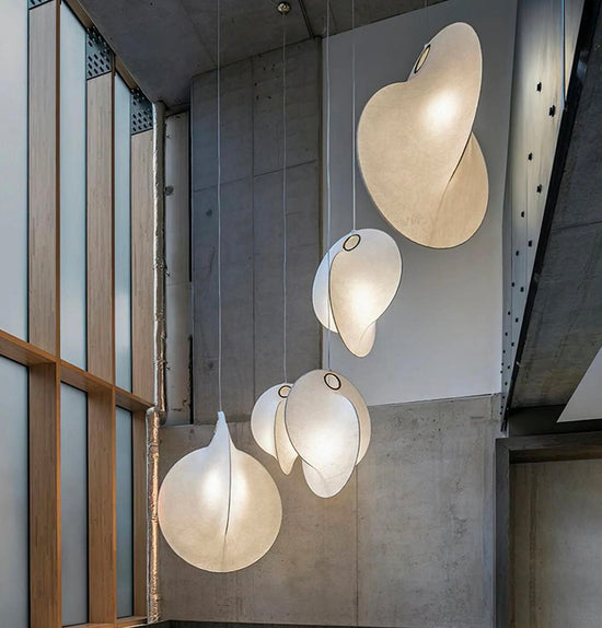 Lunar Soft Touch White Pendant Light Chandelier 50 Cm
