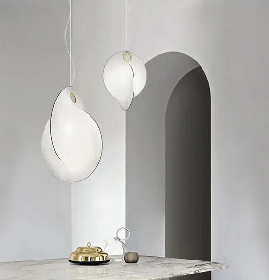 Lunar Soft Touch White Pendant Light Chandelier 60 Cm