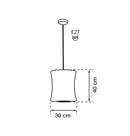 Orbit Soft Touch White Cylinder Pendant Light Chandelier 30 Cm - Heka Lighting & Trading Limited