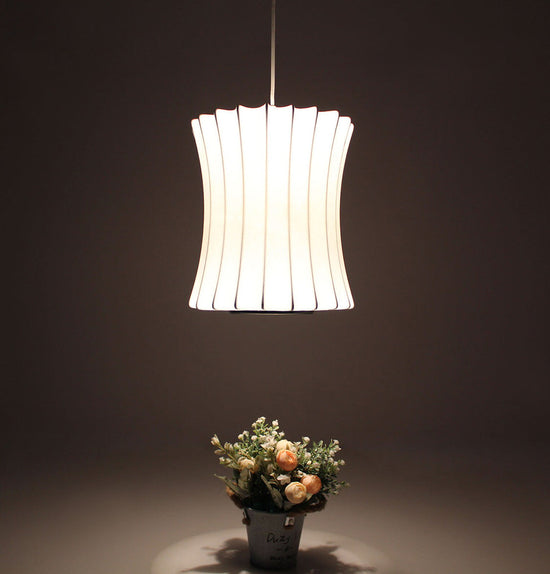 Orbit Soft Touch White Cylinder Pendant Light Chandelier 30 Cm