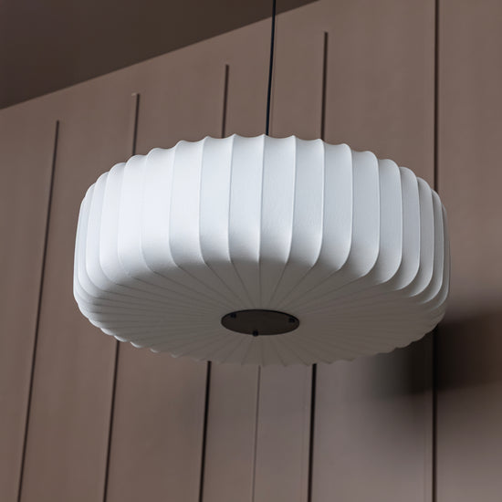 Planet Soft Touch White Cylinder Pendant Light Chandelier 68 Cm