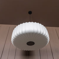 Planet Soft Touch White Cylinder Pendant Light Chandelier 68 Cm