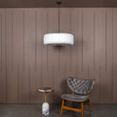 Planet Soft Touch White Cylinder Pendant Light Chandelier 68 Cm