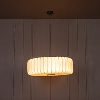 Planet Soft Touch White Cylinder Pendant Light Chandelier 68 Cm