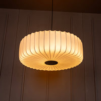 Planet Soft Touch White Cylinder Pendant Light Chandelier 68 Cm