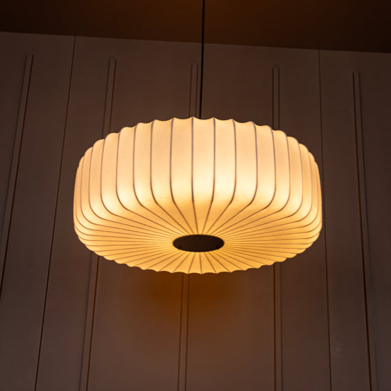Planet Soft Touch White Cylinder Pendant Light Chandelier 68 Cm