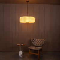 Planet Soft Touch White Cylinder Pendant Light Chandelier 68 Cm