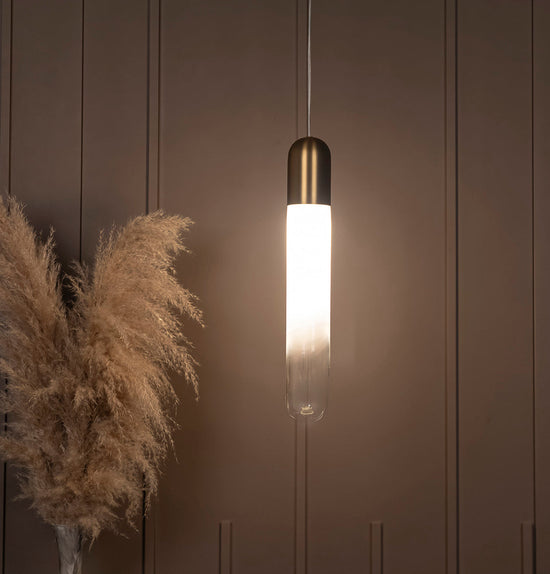 Manila Transparent Glass Gold Single Pendant Light Chandelier