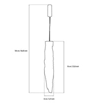 Kardal Transparent Acrylic Gold Led Pendant Light 70 Cm - Heka Lighting & Trading Limited