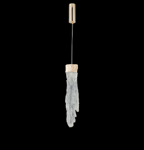 Kardal Smoked Acrylic Gold Led Pendant Light 50 Cm