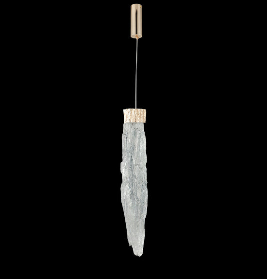 Kardal Smoked Acrylic Gold Led Pendant Light 70 Cm