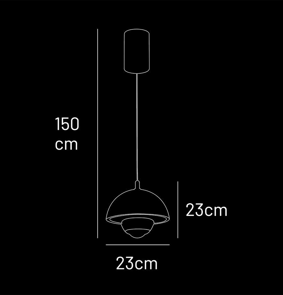 Bumin Transparent Acrylic Gold Aluminum Led Pendant Light 23 Cm - Heka Lighting & Trading Limited