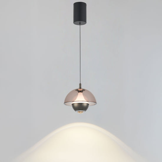 Bumin Smoked Acrylic Black Aluminum Led Pendant Light 18 Cm