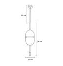 Ruanda Transparent Pendant Light Chandelier 20 Cm - Heka Lighting & Trading Limited