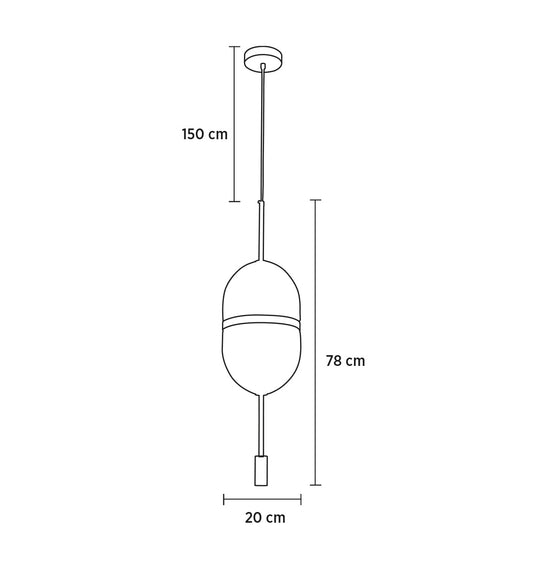 Ruanda Transparent Pendant Light Chandelier 20 Cm
