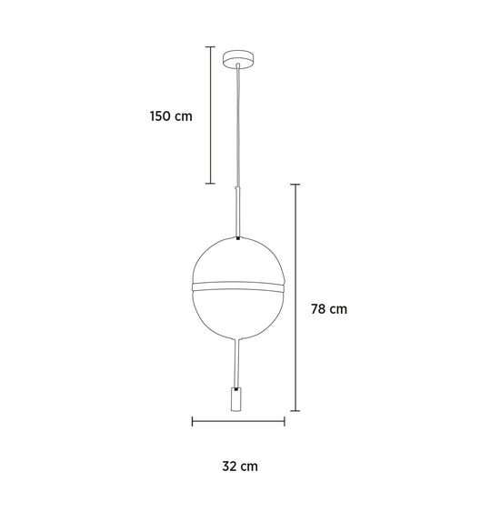 Ruanda Transparent Pendant Light Chandelier 32 Cm