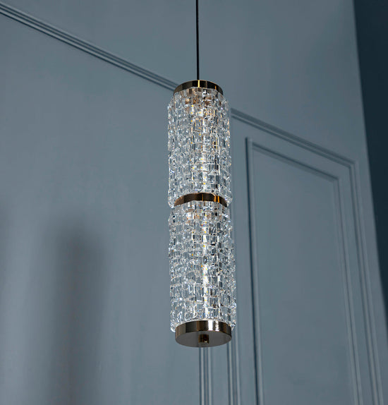 Dubbo Double Glass Gold Led Pendant Light Chandelier