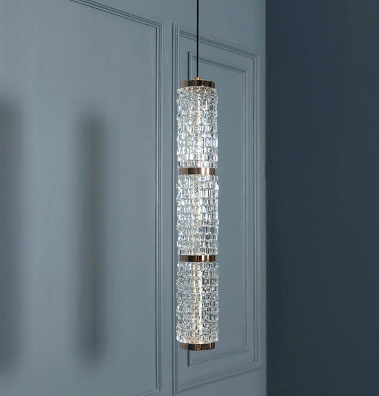 Dubbo Triple Glass Gold Led Pendant Light Chandelier