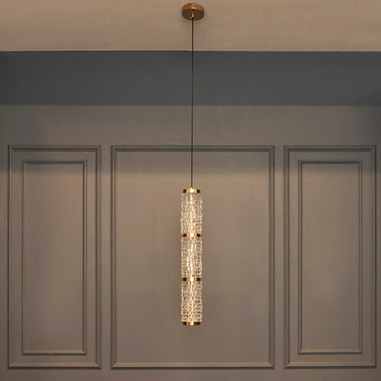 Dubbo Triple Glass Gold Led Pendant Light Chandelier