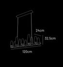 Omega 10's Transparent Glass Antique Dining Table Top Chandelier - Heka Lighting & Trading Limited
