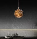 Viyana Meteorite Smoked Antique Glass Led Pendant Light Chandelier 25 Cm