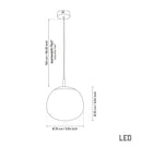 Viyana Meteorite Honey Antique Glass Led Pendant Light Chandelier 25 Cm