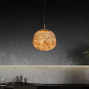 Viyana Meteorite Honey Antique Glass Led Pendant Light Chandelier 25 Cm