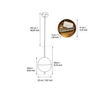 Apollon Antique Led Marble Pendant Light 21 Cm - Heka Lighting & Trading Limited