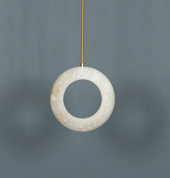 Gamba Antique White Marble Led Pendant Light Chandelier 20 Cm