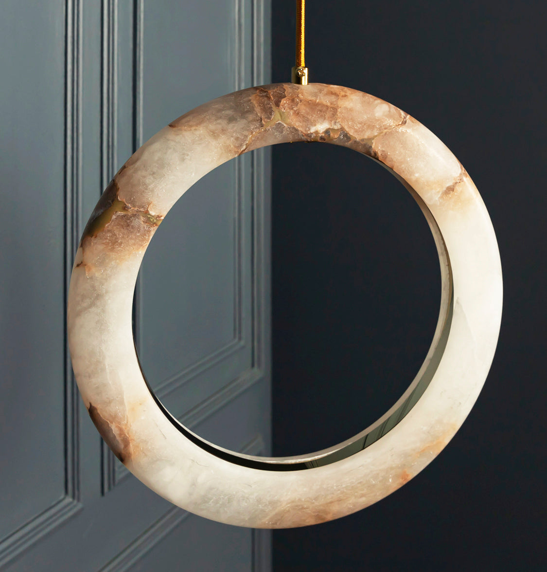 Gamba Antique White Marble Led Pendant Light Chandelier 30 Cm - Heka Lighting & Trading Limited