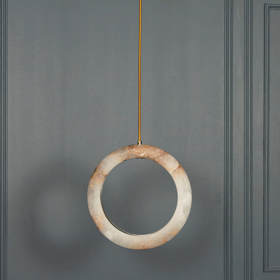 Gamba Antique White Marble Led Pendant Light Chandelier 30 Cm