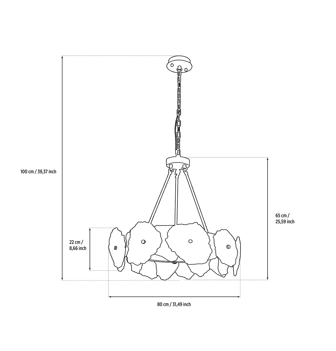 Anvers Marble Platinum Chandelier - Heka Lighting & Trading Limited