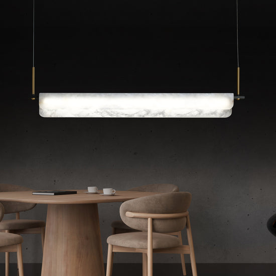 Orkos Single Marble Pendant Light Chandelier 130 Cm