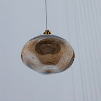 Odense Bubbly Flat Honey Glass Antique Pendant Light Chandelier - Heka Lighting & Trading Limited