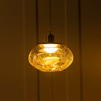Odense Bubbly Flat Honey Glass Antique Pendant Light Chandelier - Heka Lighting & Trading Limited