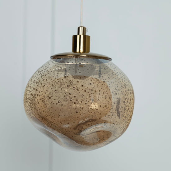 Kopenhag Bubbly Honey Glass Antique Pendant Light