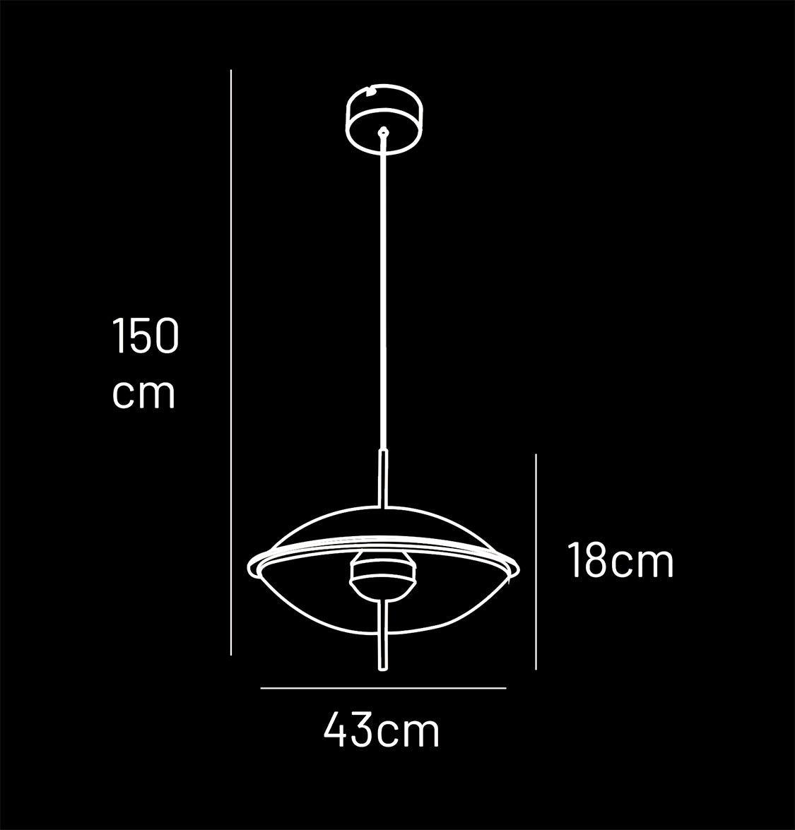 Carina Single Flattened Transparent Acrylic Gold Pendant Light 40 Cm - Heka Lighting & Trading Limited